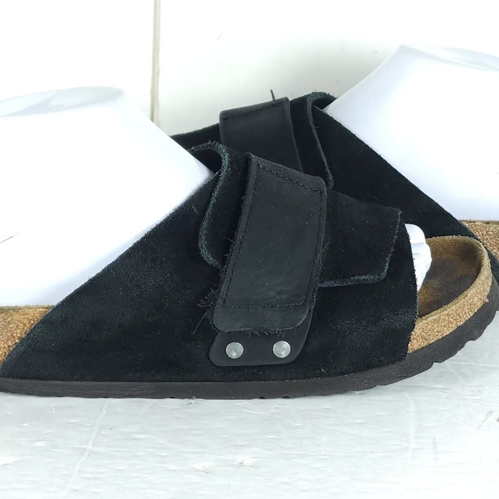 Birkenstock Women's Kyoto US7 EU38 Black Suede Nubuck Slip-On Slide sandals - Picture 15 of 16